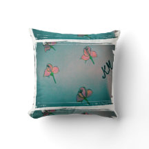 rose aqua pillow
