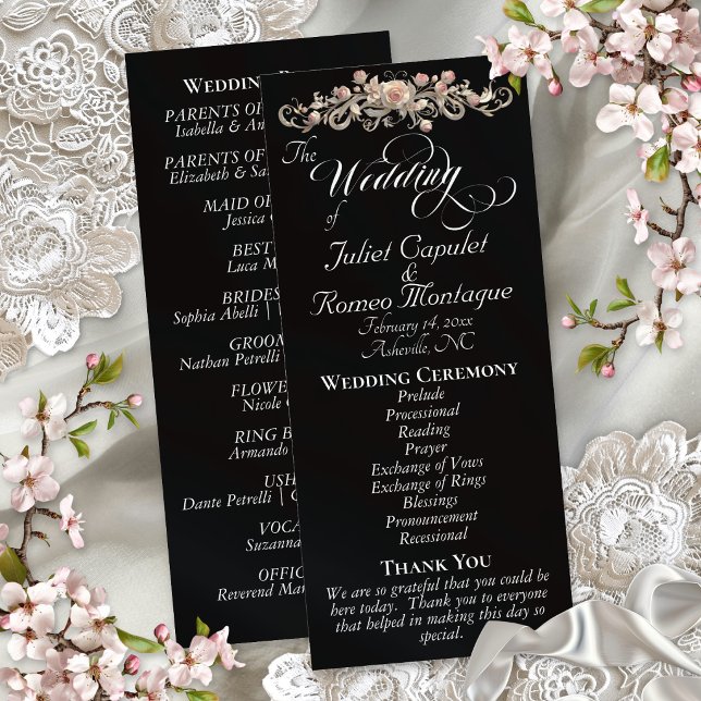 Rose Arc - Black Wedding Program (Creator Uploaded)