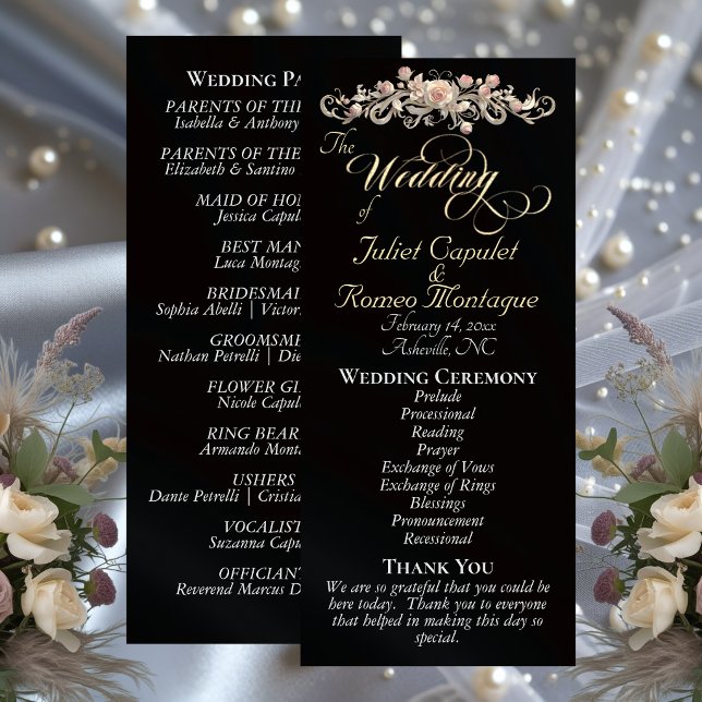 Rose Arc - Black Wedding Program (Creator Uploaded)