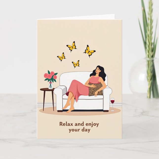 Rose Armchair Mother Day Card (Front)