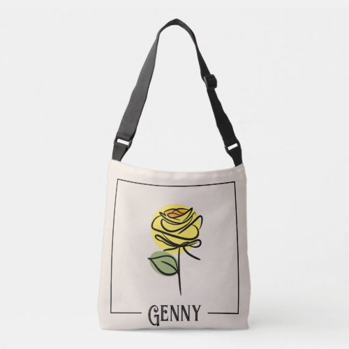 Rose Art Crossbody Bag