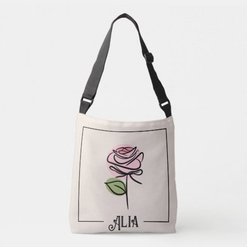 Rose Art Crossbody Bag