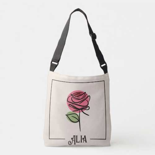 Rose Art Crossbody Bag