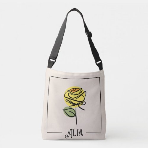 Rose Art Crossbody Bag