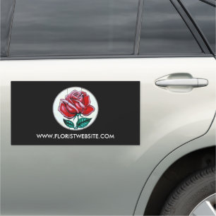 Rose Art, Floristry Car Magnet