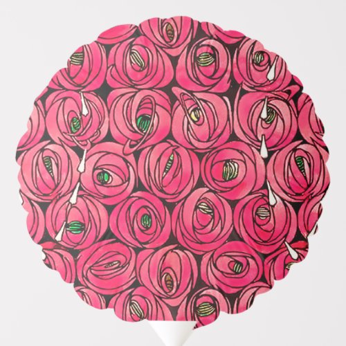 Rose Art Nouveau Rennie Macintosh Graphic Balloon