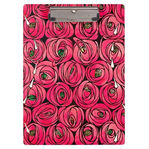 Rose Art Nouveau Rennie Macintosh Graphic Clipboard