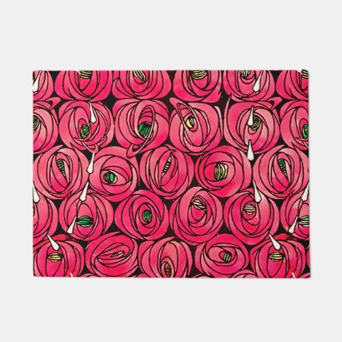Rose Art Nouveau Rennie Macintosh Graphic Doormat