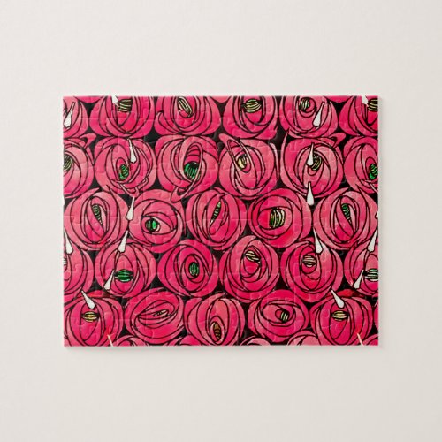 Rose Art Nouveau Rennie Macintosh Graphic Jigsaw Puzzle