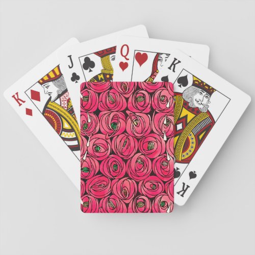 Rose Art Nouveau Rennie Macintosh Graphic Poker Cards