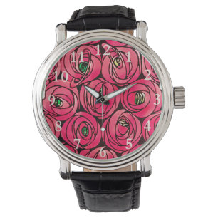 Rose Art Nouveau Rennie Macintosh Graphic Watch
