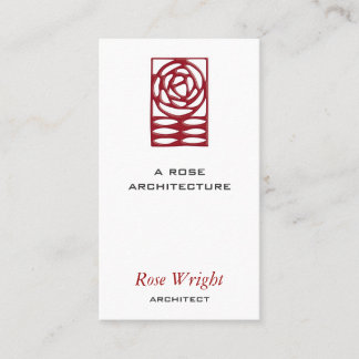 Rose Arts & Crafts Architect Business Card