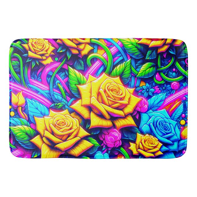 Rose Artwork Bath Mat (Front)