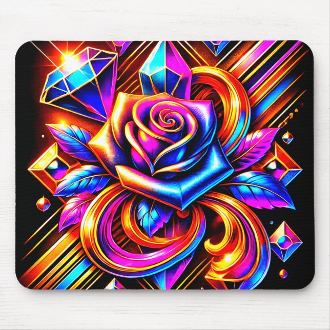 Rose Artwork Mouse Pad (Front)