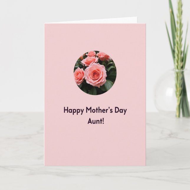 Rose Aunts Mothers Day Card (Front)