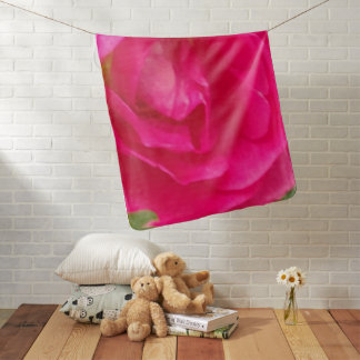 Rose Baby Blanket - Hot Pink Rose