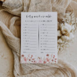 Rose Baby shower game – Word scramble Invitation