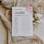 Rose Baby shower game – Word scramble Invitation