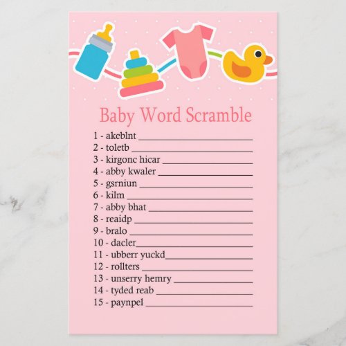 Rose Baby toys Baby word scramble game