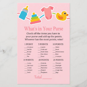 Rose Baby toys What's in your purse game