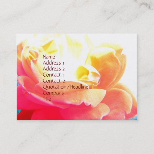 Rose background business card