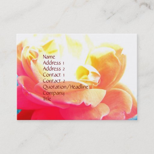 Customizable Rose background business card