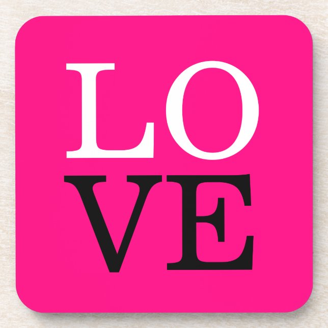 Rose Background Love Wedding Beverage Coaster (Front)