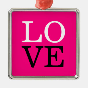 Rose Background Love Wedding Metal Ornament