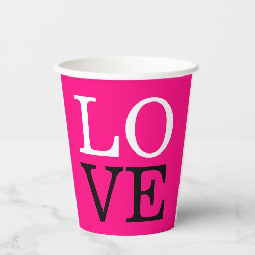 Rose Background Love Wedding Paper Cups
