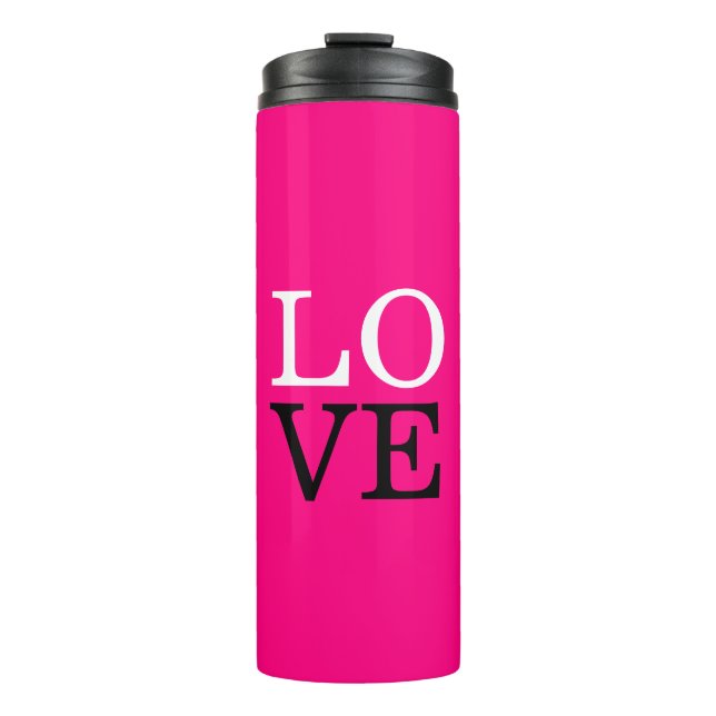 Rose Background Love Wedding Thermal Tumbler (Front)