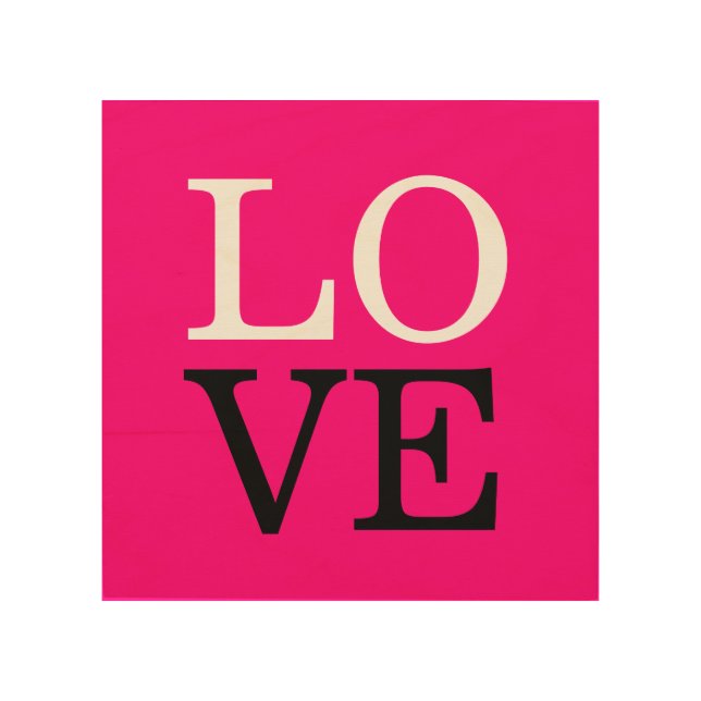 Rose Background Love Wedding Wood Wall Art (Front)