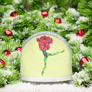 Rose Ballerina Snow Globe