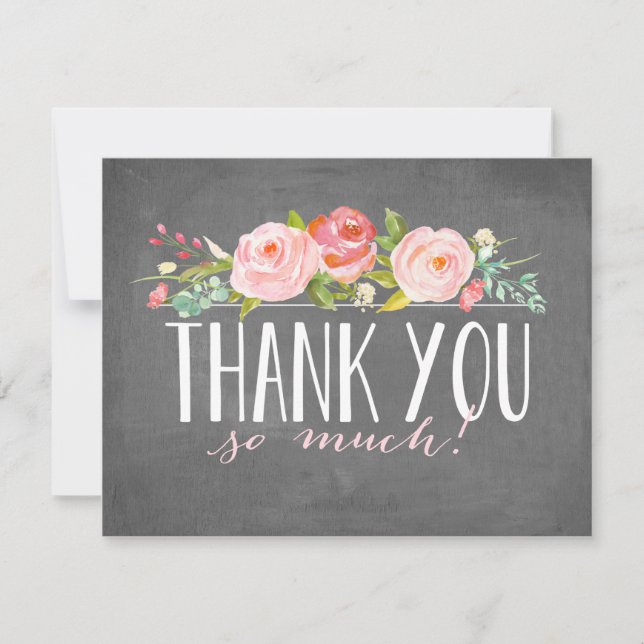 Rose Banner | Baby Shower Thank You Card (Front)
