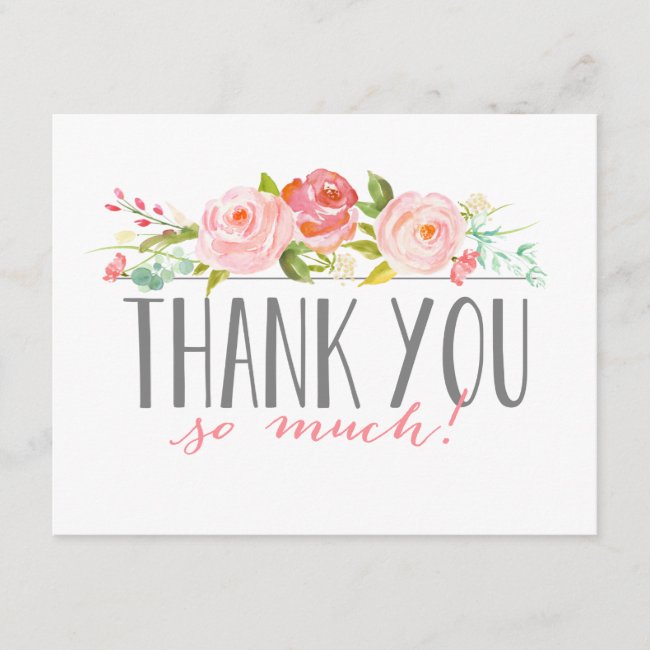 Rose Banner | Baby Shower Thank You Card