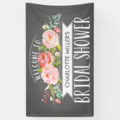 Rose Banner Bridal Shower Banner (Vertical)
