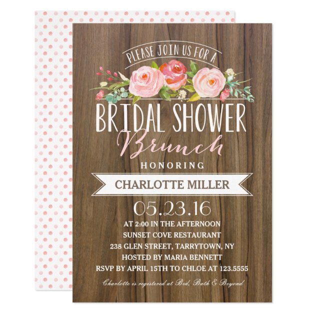 Rose Banner Brunch | Bridal Shower Invitation