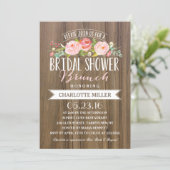 Rose Banner Brunch | Bridal Shower Invitation (Standing Front)