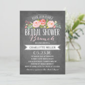 Rose Banner Brunch Bridal Shower Invitation (Standing Front)