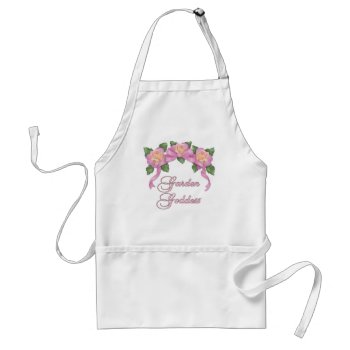 Rose Banner Garden Goddess Adult Apron by Spice at Zazzle
