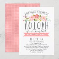Rose Banner | Girl AQIQAH Invitation