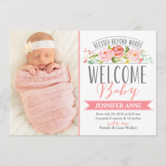 Rose Banner | Girl Birth Announcement