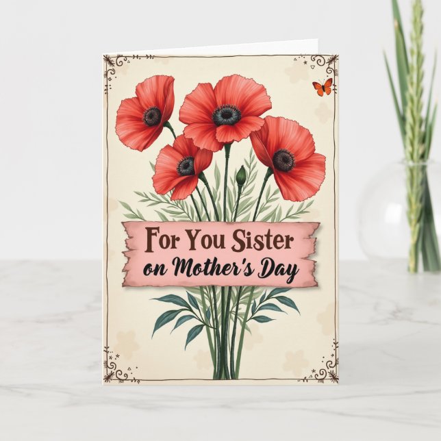 Rose Banner Mothers Day Card (Front)