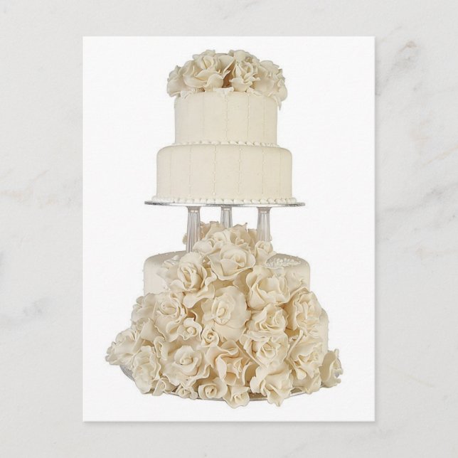 Rose Base Wedding Cake Postcard (Front)