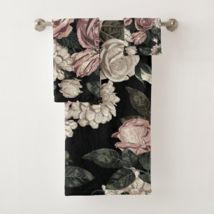 rose bath towel set