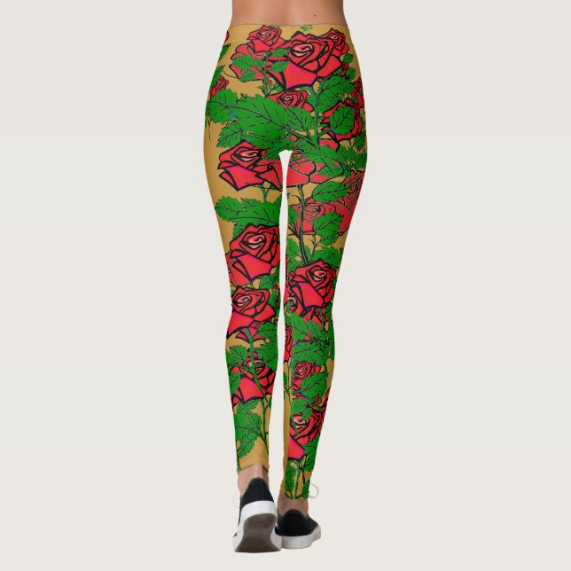 Rose Beauty Leggings (Back)