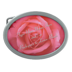 Rose Belt Buckle Personalize Red Rose Belt Buckle