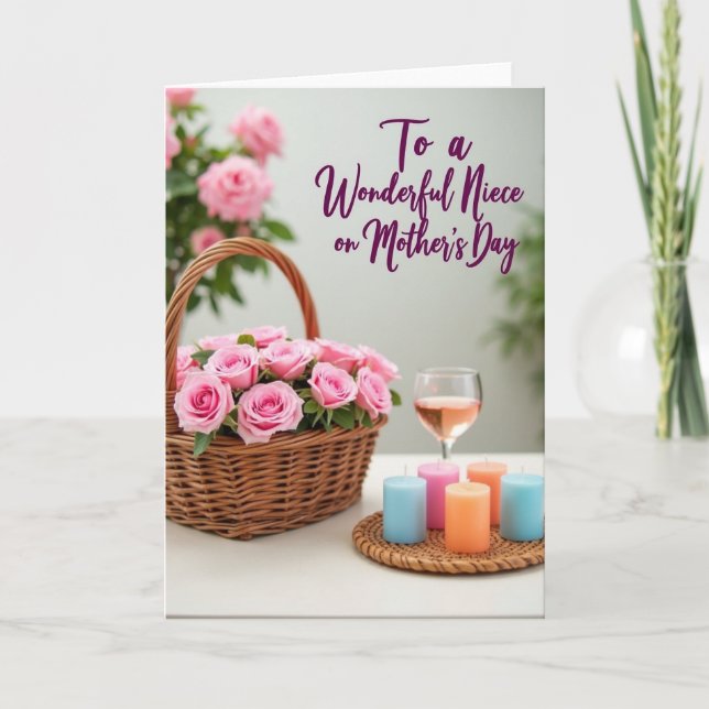 Rose Beverage Mothers Day Card (Front)