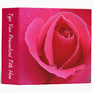 Rose Binder Personalized Red Rose Photo Albums