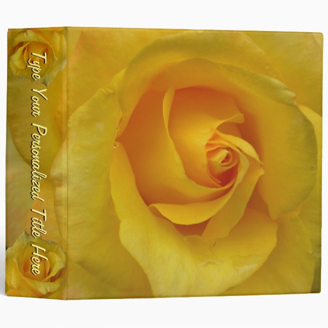 Rose Binder Personalized Yellow Rose Photo  Albu (Front/Spine)