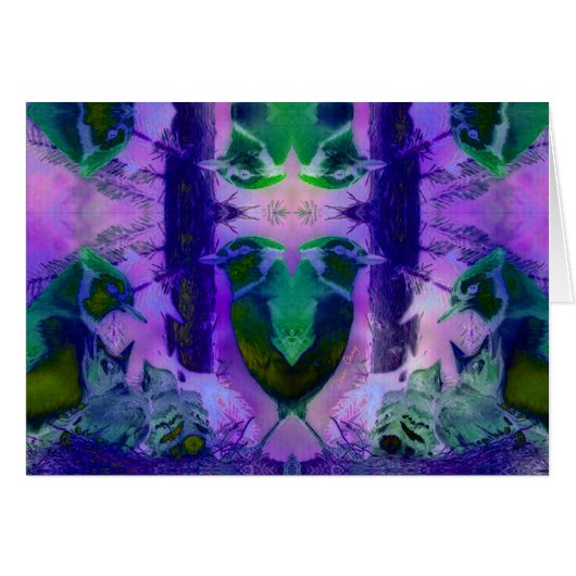 Rose Birds – Violet & Pink Cycle Cards (Front Horizontal)